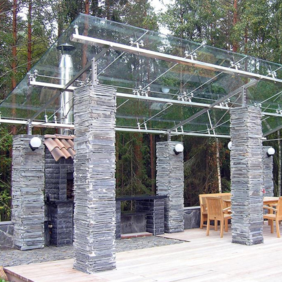 Стеклянные козырьки