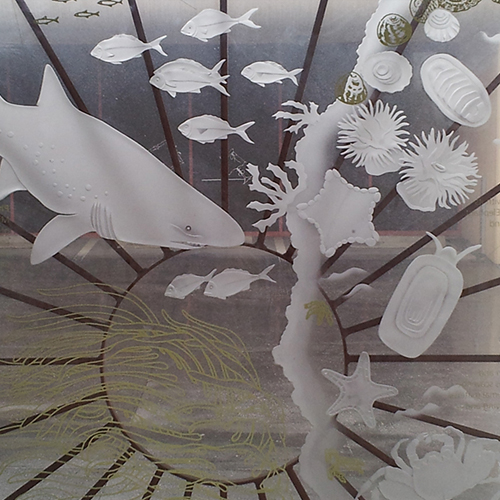 Пескоструйный рисунок на стекле